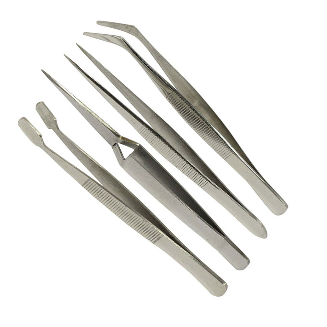 Glass Tool Tweezer Set 4 styles: Paddle Angle Crossover Standard